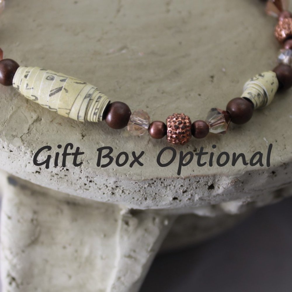 BOHO Up cycled Bracelet Antique Copper